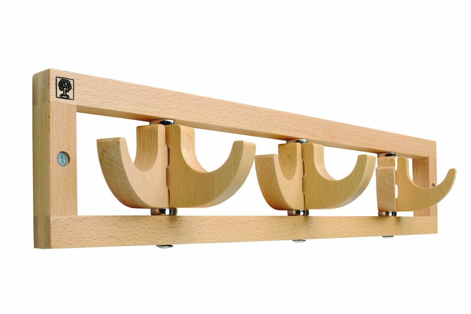 Appendiabiti Da Parete In Legno Anticato Stile Vintage – 4 Ganci In Ferro, Dimensioni 60x21x11 Cm - 3